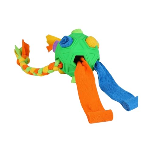 Colcolo Haustier-Schnüffelball-Spielzeug, interaktives Hunde-Puzzle-Spielzeug, bissfester tragbarer Leckerli-Spender, Hunde-Schnüffelball, Grüner Ball von Colcolo