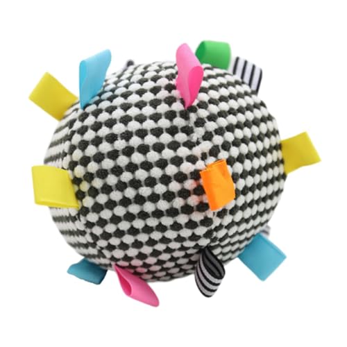 Colcolo Haustierplüsch Ball Cat Pom Ball Soft Interactive Welpe Zahne Kauspielzeug Plüsch Griff Hundespielzeug für Indoor -Outdoor -Sportarten, Schwarz-Weiss Colcolo Haustierplüsch Ball Cat Pom Ball Soft Interactive Welpe Zahne Kauspielzeug Plüsch Griff Hundespielzeug für Indoor -Outdoor -Sportarten, Schwarz-Weiss von Colcolo