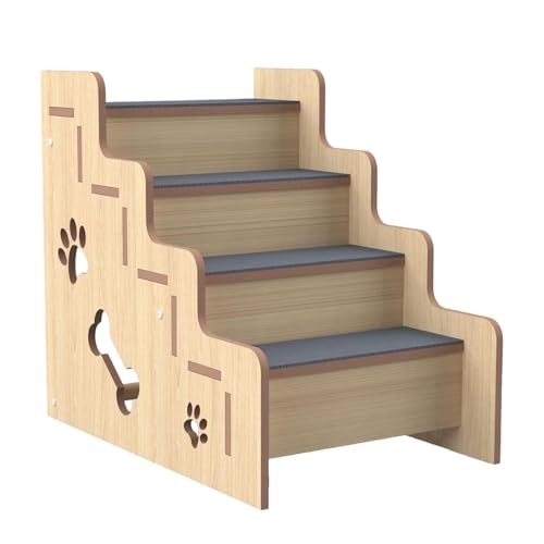 Colcolo Hölzerne Haustreppe für Sofa, Leicht, weich, Katzenschritt, Hundeleiter für kleine Haustiere kleine Hunde Katzen kleine und ältere Tiere Innenräume, 4 Schichten Colcolo Hölzerne Haustreppe für Sofa, Leicht, weich, Katzenschritt, Hundeleiter für kleine Haustiere kleine Hunde Katzen kleine und ältere Tiere Innenräume, 4 Schichten von Colcolo