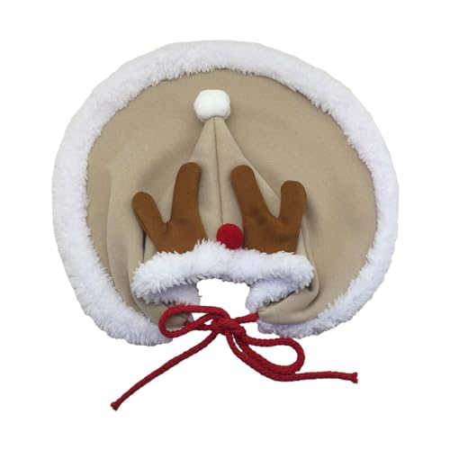 Colcolo Hunde-Weihnachtskostüm, warme Kleidung, bequemes lustiges Neujahrskleid, Haustier-Wintermantel, Welpenumhang für kleine und mittelgroße Hunde, Elch L von Colcolo