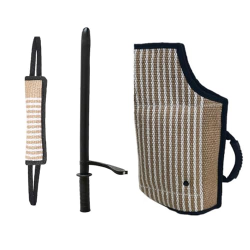 Colcolo Hundebeiß-Trainingsset, Hundebeißkissen, Zerrspielzeug, Hundetrainingsstock, beißarmmanschette zum Zerren, Training, beißen von Welpen im Freien, 3 Stück Colcolo Hundebeiß-Trainingsset, Hundebeißkissen, Zerrspielzeug, Hundetrainingsstock, beißarmmanschette zum Zerren, Training, beißen von Welpen im Freien, 3 Stück von Colcolo