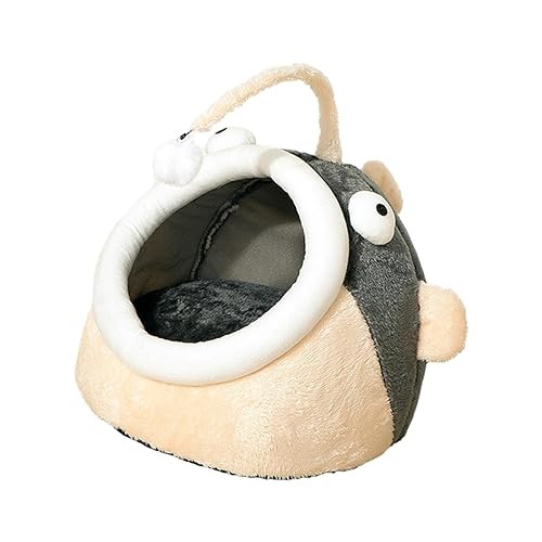 Colcolo Hundebett, Laterne, Fischform, Höhle, selbstwärmend, beruhigend, für den Innenbereich, weiches Schlummern, halbgeschlossenes Hunde- und Katzennest, S Colcolo Hundebett, Laterne, Fischform, Höhle, selbstwärmend, beruhigend, für den Innenbereich, weiches Schlummern, halbgeschlossenes Hunde- und Katzennest, S von Colcolo