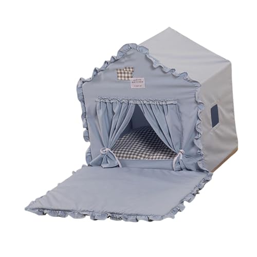 Colcolo Hundehütte, Haustierzelt, Nest, weicher Zwinger, rutschfest, für alle Jahreszeiten, Unterschlupf, Höhle zum Spielen, Kätzchen, Aktivitätszentrum, Blau Colcolo Hundehütte, Haustierzelt, Nest, weicher Zwinger, rutschfest, für alle Jahreszeiten, Unterschlupf, Höhle zum Spielen, Kätzchen, Aktivitätszentrum, Blau von Colcolo