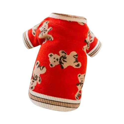 Colcolo Hundepullover-Strick-Cardigan-Outfit, Klassische weiche Kleidung für Jungen und Mädchen, Welpen und Katzen, niedlicher Bär, gestrickte Hundekleidung, von Colcolo