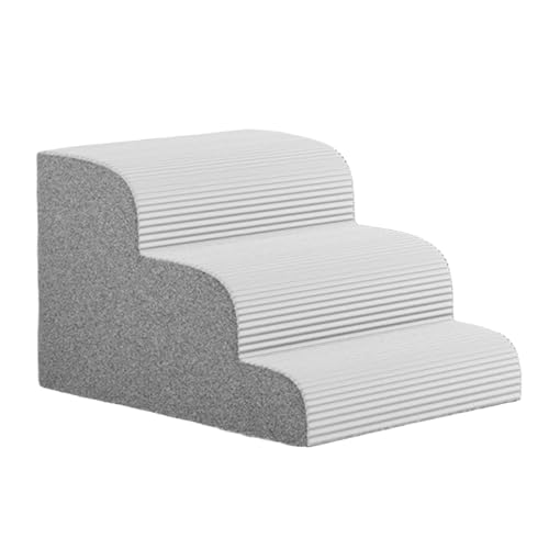 Colcolo Hunderampen Stufen Hochdichte Schwamm Kratzfest 30 cm Höhe Haustier Stufen Innenhaut für ältere Hunde Sofa kleine Haustiere, Grau von Colcolo