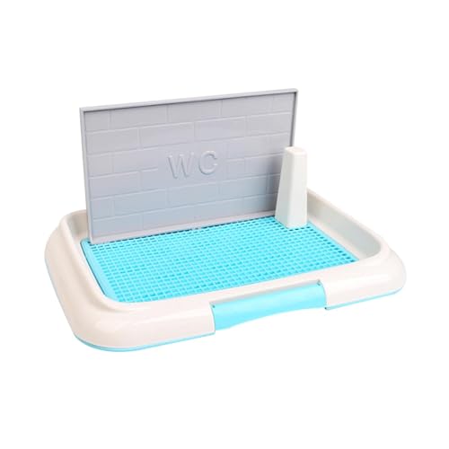 Colcolo Hundetöpfchen-Unterlage, Netzgitter, Toilette, Hundestreu-Hülle, bequem, wiederverwendbar, mit Schutzwand, für den Innenbereich, Blau Colcolo Hundetöpfchen-Unterlage, Netzgitter, Toilette, Hundestreu-Hülle, bequem, wiederverwendbar, mit Schutzwand, für den Innenbereich, Blau von Colcolo