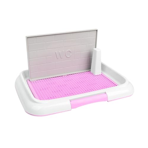 Colcolo Hundetöpfchen-Unterlage, Netzgitter, Toilette, Hundestreu-Hülle, bequem, wiederverwendbar, mit Schutzwand, für den Innenbereich, ROSA Colcolo Hundetöpfchen-Unterlage, Netzgitter, Toilette, Hundestreu-Hülle, bequem, wiederverwendbar, mit Schutzwand, für den Innenbereich, ROSA von Colcolo