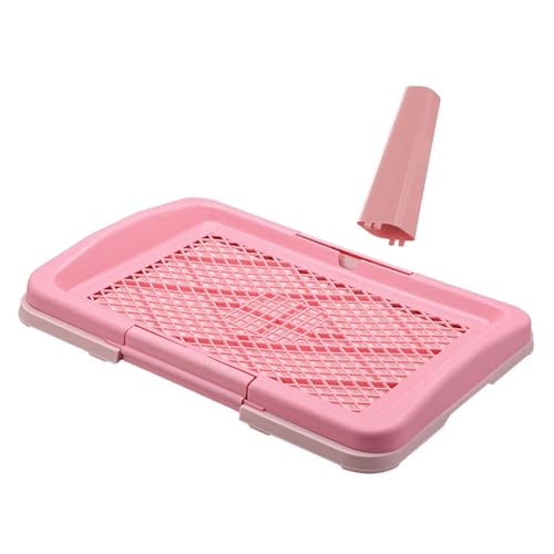 Colcolo Hundetoilette, Haustier-Trainingstoiletten-Tablett, abnehmbares Welpen-Töpfchen-Tablett, Bettpfanne für Hamster, kleine, mittelgroße und große Hunde, Hell-Pink Colcolo Hundetoilette, Haustier-Trainingstoiletten-Tablett, abnehmbares Welpen-Töpfchen-Tablett, Bettpfanne für Hamster, kleine, mittelgroße und große Hunde, Hell-Pink von Colcolo