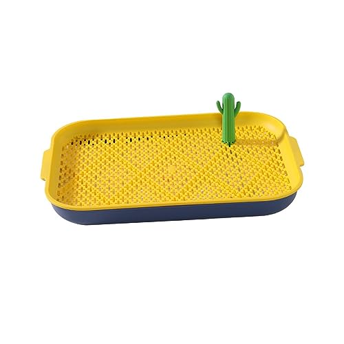 Colcolo Hundetoilette, Netz-Trainingstablett, Hundetöpfchen-Trainer, Pee-Pad-Halter, Pfanne, waschbar, Welpen-PIPI-Tablett, Haustier-Katzentoilette für, Blau Gelb Colcolo Hundetoilette, Netz-Trainingstablett, Hundetöpfchen-Trainer, Pee-Pad-Halter, Pfanne, waschbar, Welpen-PIPI-Tablett, Haustier-Katzentoilette für, Blau Gelb von Colcolo