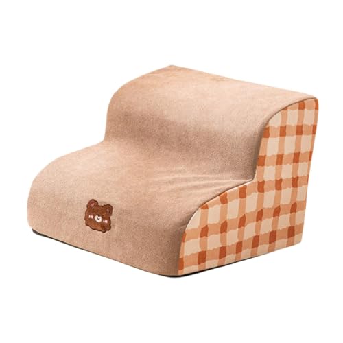 Colcolo Hundetreppe Hund Schritt 2 Schritt mit waschbarer Abdeckung für hohe Bett weich, Plaid von Colcolo