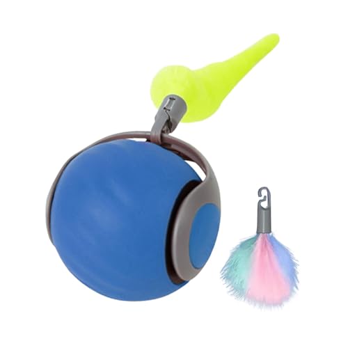 Colcolo Interaktiver Katzenspielzeugball, automatisches Katzenspielzeug, intelligent, lustig, tragbar, leicht, beweglicher Ball, rollender Ball für, Blau Colcolo Interaktiver Katzenspielzeugball, automatisches Katzenspielzeug, intelligent, lustig, tragbar, leicht, beweglicher Ball, rollender Ball für, Blau von Colcolo
