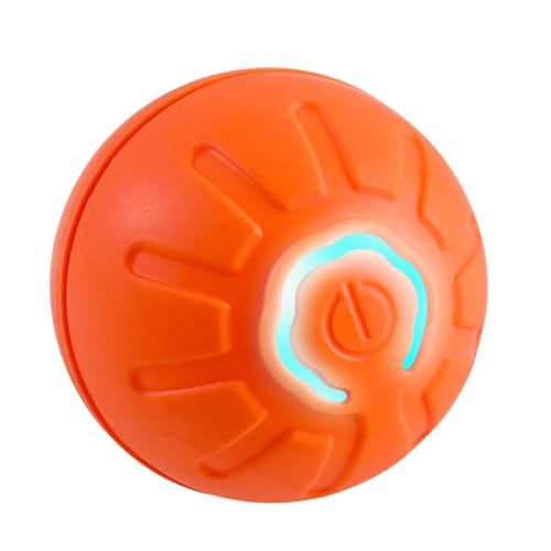 Colcolo Interaktives Ballspielzeug, Hundespielzeug, Geschenk, automatischer rollender Ball, bewegliches Spielzeug, rollendes Ballspielzeug für drinnen, Orange von Colcolo