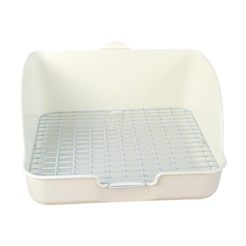 Colcolo Kaninchentoilette für Käfig, Ecktoilette, Bettpfanne, Käfigtoilette, Einstreubox, für Ratten, Kleintiere, Frettchen, Meerschweinchen, Weiß von Colcolo