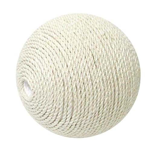 Colcolo Katzen-Sisalball, interaktives Katzenspielzeug, natürliches Sisal-Katzenspielzeug für den Innenbereich für Haustierkätzchen, drehbarer Kratzball für, Weiß Colcolo Katzen-Sisalball, interaktives Katzenspielzeug, natürliches Sisal-Katzenspielzeug für den Innenbereich für Haustierkätzchen, drehbarer Kratzball für, Weiß von Colcolo
