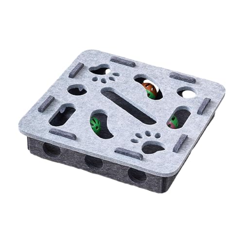Colcolo KatzenPuzzlespielzeug mit Ballinteraktion, Kratzbaum für Katzen jeden Alters, Haustierbedarf, weiches FilzSpiel, Graues Quadrat Colcolo KatzenPuzzlespielzeug mit Ballinteraktion, Kratzbaum für Katzen jeden Alters, Haustierbedarf, weiches FilzSpiel, Graues Quadrat von Colcolo