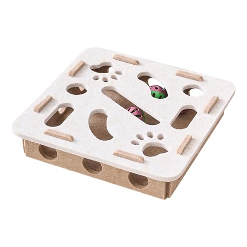 Colcolo KatzenPuzzlespielzeug mit Ballinteraktion, Kratzbaum für Katzen jeden Alters, Haustierbedarf, weiches FilzSpiel, Weißes Quadrat Colcolo KatzenPuzzlespielzeug mit Ballinteraktion, Kratzbaum für Katzen jeden Alters, Haustierbedarf, weiches FilzSpiel, Weißes Quadrat von Colcolo