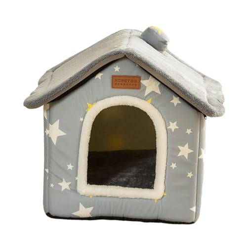 Colcolo Katzenbett, Katzennest, waschbar, zum Schlafen, gemütliche Hundehütte, abnehmbare Hundebetten, halbgeschlossenes Hundekatzennest für Kätzchen, Welpen, grau Colcolo Katzenbett, Katzennest, waschbar, zum Schlafen, gemütliche Hundehütte, abnehmbare Hundebetten, halbgeschlossenes Hundekatzennest für Kätzchen, Welpen, grau von Colcolo