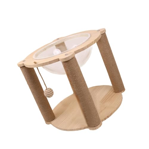 Colcolo Katzenbett in Raumkapsel-Form, Kätzchennest, Katzenspielzeug, Holzbett für kleine Haustiere, Katzenkratzbett, Katzenhängematte für Katzen Aller, Vier Säulen Colcolo Katzenbett in Raumkapsel-Form, Kätzchennest, Katzenspielzeug, Holzbett für kleine Haustiere, Katzenkratzbett, Katzenhängematte für Katzen Aller, Vier Säulen von Colcolo