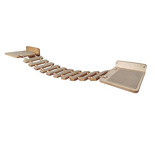 Colcolo Katzenbrücke, Katzen-Hängeleiter, an der montierte Katzenregale, Katzen-möbel, Hängematte, Hängebrücke, Katzen-Stufen für Ruhe, Colcolo Katzenbrücke, Katzen-Hängeleiter, an der montierte Katzenregale, Katzen-möbel, Hängematte, Hängebrücke, Katzen-Stufen für Ruhe, von Colcolo