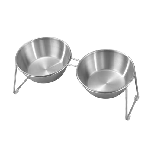 Colcolo Katzenfutternapf, Wassernapf, dekorativer mit Ständer, Rutschfester Futterbehälter, erhöhter Futterspender für Haustiere zum Trinken, für Hunde, Runde Doppelschalen Colcolo Katzenfutternapf, Wassernapf, dekorativer mit Ständer, Rutschfester Futterbehälter, erhöhter Futterspender für Haustiere zum Trinken, für Hunde, Runde Doppelschalen von Colcolo