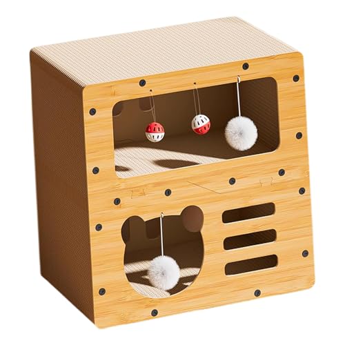 Colcolo Katzenhaus aus Karton, Loungebett, Katzenvilla, multifunktionale Wohnkultur, Katzenmöbel für Innenkatzen, Kratzbett, Katzenhaus Colcolo Katzenhaus aus Karton, Loungebett, Katzenvilla, multifunktionale Wohnkultur, Katzenmöbel für Innenkatzen, Kratzbett, Katzenhaus von Colcolo