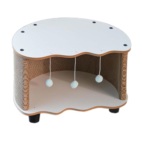 Colcolo Katzenhaus aus Karton, Loungebett, Mehrzweck-Katzenmöbel, Möbelschutz, Wohnkultur, Kratzbrett, Kratzkissen, Spielzeug, Weiß Colcolo Katzenhaus aus Karton, Loungebett, Mehrzweck-Katzenmöbel, Möbelschutz, Wohnkultur, Kratzbrett, Kratzkissen, Spielzeug, Weiß von Colcolo