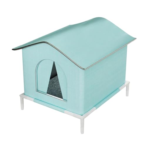 Colcolo Katzenhaus im Freien, erhöhtes Hundehaus, warmes Haustierzelt, Nest im Außenbereich, Unterschlupf für Wilde Kätzchen und streunende Katzen, S Colcolo Katzenhaus im Freien, erhöhtes Hundehaus, warmes Haustierzelt, Nest im Außenbereich, Unterschlupf für Wilde Kätzchen und streunende Katzen, S von Colcolo