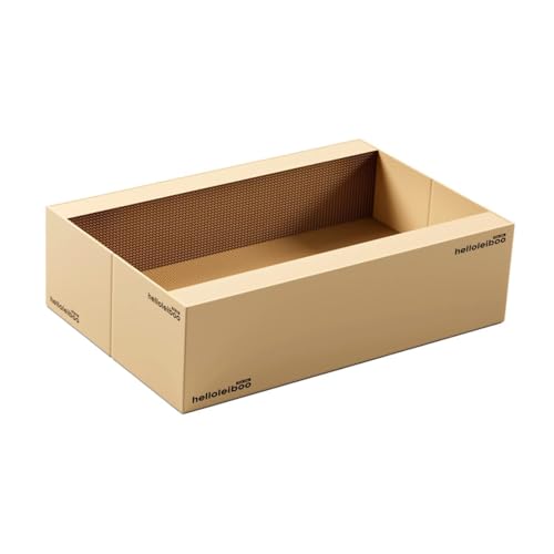 Colcolo Katzenkratzbaum, Katzenbett aus Karton, bequemer Möbelschutz, robuste Kratzbox, Kratzbrett zum Spielen und Schlafen von Colcolo