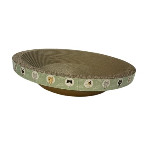 Colcolo Katzenkratzbaum Karton 2 in 1 Ovales Katzenkratzbrett Schüssel Nest Lounge Schleifklaue Wellpappe Kratzbrett Spielen, l Colcolo Katzenkratzbaum Karton 2 in 1 Ovales Katzenkratzbrett Schüssel Nest Lounge Schleifklaue Wellpappe Kratzbrett Spielen, l von Colcolo