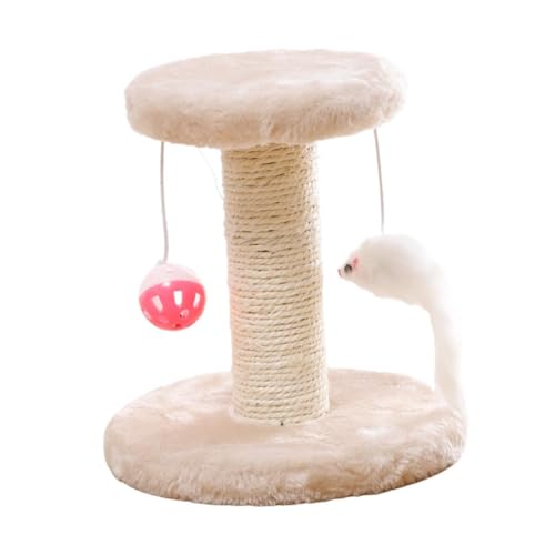 Colcolo Katzenkratzbaum-Turm mit Ballspielzeug Niedlicher Sisal-Kratzbaum Katzenkletterturm für Kätzchen Heimdekoration Kätzchen, Beige Colcolo Katzenkratzbaum-Turm mit Ballspielzeug Niedlicher Sisal-Kratzbaum Katzenkletterturm für Kätzchen Heimdekoration Kätzchen, Beige von Colcolo