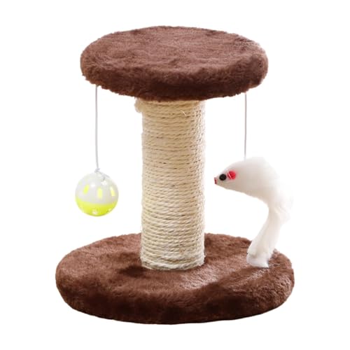 Colcolo Katzenkratzbaum-Turm mit Ballspielzeug Niedlicher Sisal-Kratzbaum Katzenkletterturm für Kätzchen Heimdekoration Kätzchen, Braun Colcolo Katzenkratzbaum-Turm mit Ballspielzeug Niedlicher Sisal-Kratzbaum Katzenkletterturm für Kätzchen Heimdekoration Kätzchen, Braun von Colcolo