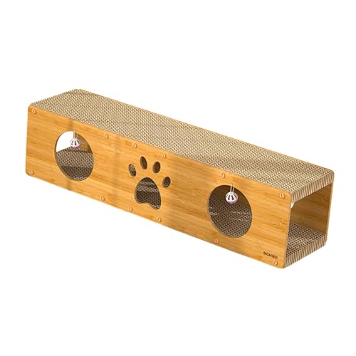 Colcolo Katzenkratzbaum aus Pappe, interaktives Spielzeug, rutschfestes Versteck für Katzen zum Ausruhen und Spielen für kleine Katzen im Innenbereich, XL-Gelb Colcolo Katzenkratzbaum aus Pappe, interaktives Spielzeug, rutschfestes Versteck für Katzen zum Ausruhen und Spielen für kleine Katzen im Innenbereich, XL-Gelb von Colcolo