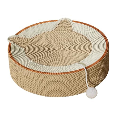 Colcolo Katzenkratzbrett, Schüssel, Haustierbett, verschleißfestes Sisal-Katzenkratzbett, Katzenkratzunterlage, Nest für Hauskatzen oder kleine Hunde, Braun 45.5cm Colcolo Katzenkratzbrett, Schüssel, Haustierbett, verschleißfestes Sisal-Katzenkratzbett, Katzenkratzunterlage, Nest für Hauskatzen oder kleine Hunde, Braun 45.5cm von Colcolo