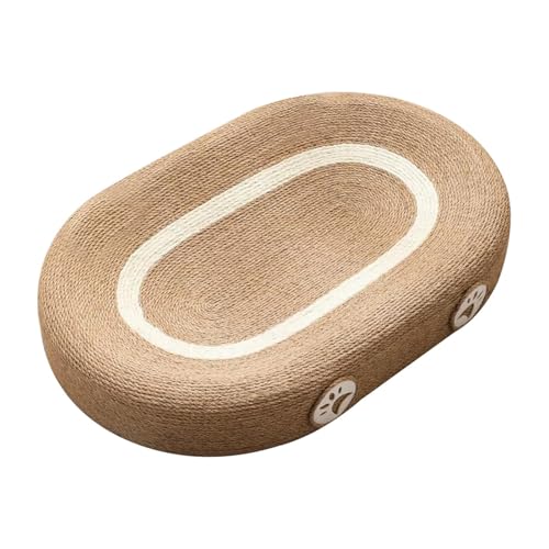Colcolo Katzenkratzbrett, Sisal, Kratzbrett, Möbelschutz, ovales Katzenkratzbrett für Katzen, die Krallen Schleifen, Ohne Ohren Colcolo Katzenkratzbrett, Sisal, Kratzbrett, Möbelschutz, ovales Katzenkratzbrett für Katzen, die Krallen Schleifen, Ohne Ohren von Colcolo