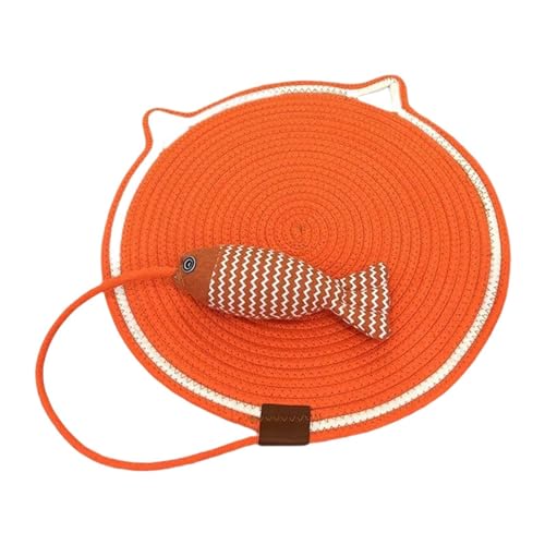 Colcolo Katzenkratzmatte, Katzenboden-Kratzpad mit Fishy Ball, interaktives Katzenkratzpad, horizontal, für Katzen auf dem Boden, Orange, l Colcolo Katzenkratzmatte, Katzenboden-Kratzpad mit Fishy Ball, interaktives Katzenkratzpad, horizontal, für Katzen auf dem Boden, Orange, l von Colcolo