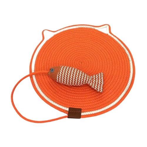Colcolo Katzenkratzmatte, Katzenboden-Kratzpad mit Fishy Ball, interaktives Katzenkratzpad, horizontal, für Katzen auf dem Boden, Orange, m Colcolo Katzenkratzmatte, Katzenboden-Kratzpad mit Fishy Ball, interaktives Katzenkratzpad, horizontal, für Katzen auf dem Boden, Orange, m von Colcolo