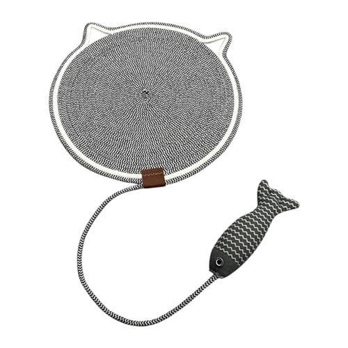Colcolo Katzenkratzmatte, Katzenboden-Kratzpad mit Fishy Ball, interaktives Katzenkratzpad, horizontal, für Katzen auf dem Boden, Schwarz, m Colcolo Katzenkratzmatte, Katzenboden-Kratzpad mit Fishy Ball, interaktives Katzenkratzpad, horizontal, für Katzen auf dem Boden, Schwarz, m von Colcolo