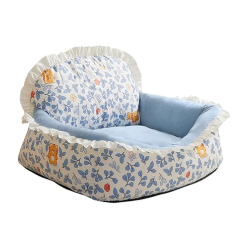 Colcolo Katzenliege für Innenräume, Sofa, Haustierbedarf, Nutzung Im Herbst Und Winter, Blumenblau Colcolo Katzenliege für Innenräume, Sofa, Haustierbedarf, Nutzung Im Herbst Und Winter, Blumenblau von Colcolo
