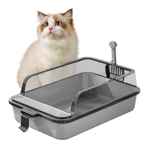 Colcolo Katzentoilette, Katzentoilette, Katzenklo mit hohen Seiten und offener Oberseite, Katzentoilette für Kätzchen, kleine Haustiere, Hauskatzen, GRAU Colcolo Katzentoilette, Katzentoilette, Katzenklo mit hohen Seiten und offener Oberseite, Katzentoilette für Kätzchen, kleine Haustiere, Hauskatzen, GRAU von Colcolo
