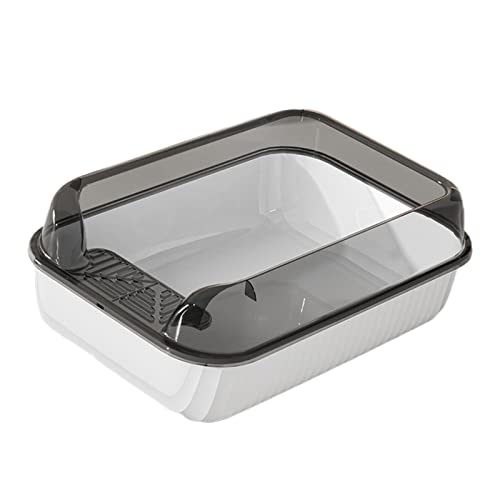 Colcolo Katzentoilette, Oben offen, Katzenbettpfanne, abnehmbar, mit hohen Seiten ausgestattet, halbgeschlossen, leicht zu reinigen, Weiß Colcolo Katzentoilette, Oben offen, Katzenbettpfanne, abnehmbar, mit hohen Seiten ausgestattet, halbgeschlossen, leicht zu reinigen, Weiß von Colcolo