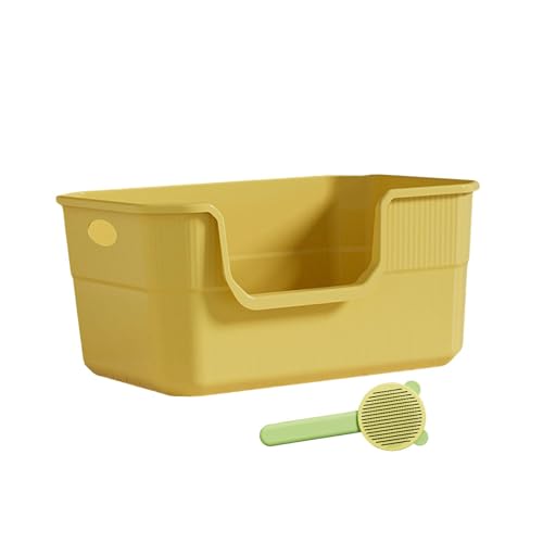 Colcolo Katzentoilette, Sieb-Katzentoilette, mit Bürste und Schaufel, Katzentoilette, Bettpfanne für alle Arten von Katzen, kleine und große Katzen, Gelb Colcolo Katzentoilette, Sieb-Katzentoilette, mit Bürste und Schaufel, Katzentoilette, Bettpfanne für alle Arten von Katzen, kleine und große Katzen, Gelb von Colcolo
