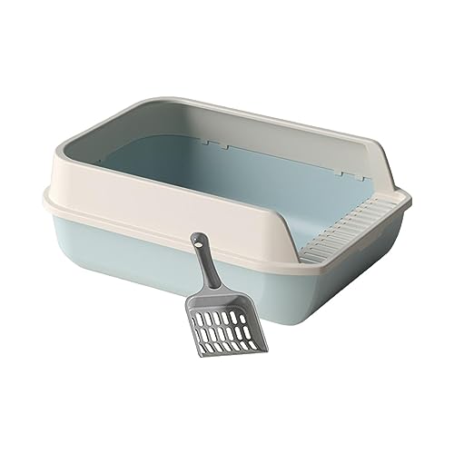 Colcolo Katzentoilette, Töpfchentoilette, Katzensandkasten, spritzwassergeschützt, mit hoher, Oben offener Seite, Haustiertoilette, Katzentoilette für, Blau Colcolo Katzentoilette, Töpfchentoilette, Katzensandkasten, spritzwassergeschützt, mit hoher, Oben offener Seite, Haustiertoilette, Katzentoilette für, Blau von Colcolo