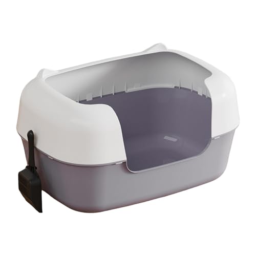 Colcolo Katzentoilette, halbgeschlossen, abnehmbar, für Heimtierbedarf, spritzwassergeschützt, Katzenstreubehälter, Sieb, Katzentoilette, Sandkasten, Grau Colcolo Katzentoilette, halbgeschlossen, abnehmbar, für Heimtierbedarf, spritzwassergeschützt, Katzenstreubehälter, Sieb, Katzentoilette, Sandkasten, Grau von Colcolo