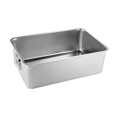 Colcolo Katzentoilette aus Edelstahl für den Innenbereich, Katzentoilette für den Innenbereich, Catering-Futterschale, Katzentoilette aus Metall, Sandkasten, 40cmx30cmx15cm Colcolo Katzentoilette aus Edelstahl für den Innenbereich, Katzentoilette für den Innenbereich, Catering-Futterschale, Katzentoilette aus Metall, Sandkasten, 40cmx30cmx15cm von Colcolo