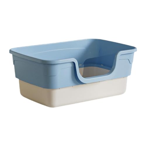 Colcolo Katzentoilette mit offener Oberseite, Katzentoilette, Katzentoilette, Katzensandkasten, tragbar, leicht zu reinigen, Katzentoilette, Kätzchentoilette, blau L Colcolo Katzentoilette mit offener Oberseite, Katzentoilette, Katzentoilette, Katzensandkasten, tragbar, leicht zu reinigen, Katzentoilette, Kätzchentoilette, blau L von Colcolo