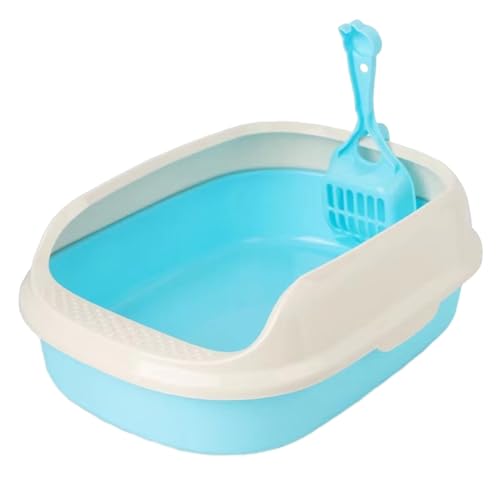 Colcolo Katzentoilette mit offener Oberseite für alle Arten von Katzenstreu, tragbarer Katzenstreubehälter, hochseitiges Katzentöpfchen, Toilette, Blau Colcolo Katzentoilette mit offener Oberseite für alle Arten von Katzenstreu, tragbarer Katzenstreubehälter, hochseitiges Katzentöpfchen, Toilette, Blau von Colcolo