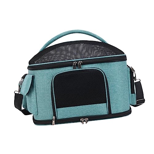 Colcolo Katzentragetasche, Hundetragetasche, bequem, faltbar, mit Reißverschluss, atmungsaktive Tasche, Haustiertragetasche, Katzentransporttasche für kleine, GRÜN von Colcolo