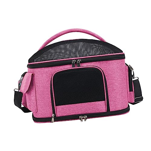Colcolo Katzentragetasche, Hundetragetasche, bequem, faltbar, mit Reißverschluss, atmungsaktive Tasche, Haustiertragetasche, Katzentransporttasche für kleine, rosarot von Colcolo