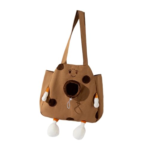 Colcolo Katzentragetasche, weiche Haustier-Umhängetasche, atmungsaktiv, freiliegender Kopf, Tragetasche, Haustiertragetasche für die Reise, kleine Hunde und, Gelb, XL von Colcolo
