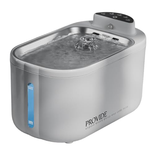 Colcolo Katzentrinkbrunnen, Haustier-Wasserbrunnen, 4 l/135, ultraleise Innenfiltration, Edelstahl, automatisch, für Katzen, Hunde, Kätzchen von Colcolo
